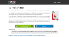 Desktop Screenshot of myfileshredder.com